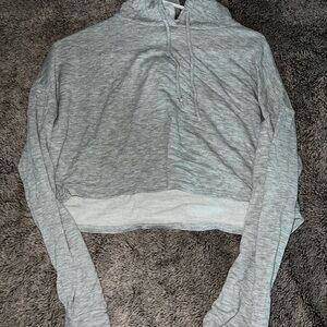 Gray Women's Hoodie Top